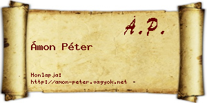 Ámon Péter névjegykártya
