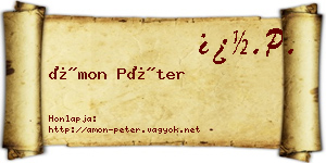 Ámon Péter névjegykártya